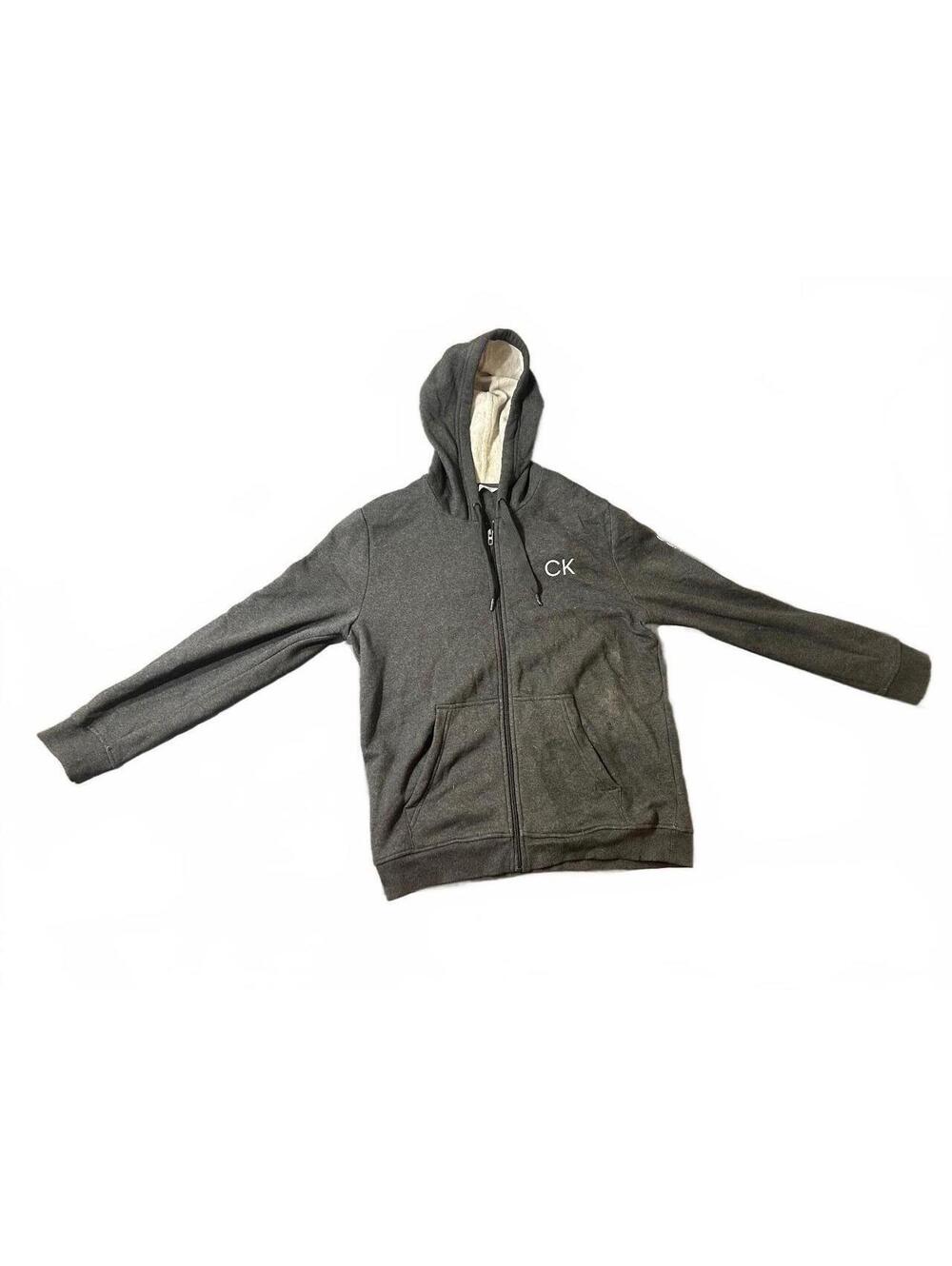 Calvin Klein Men's Gray Zip-Up Hoodie Medium NWT